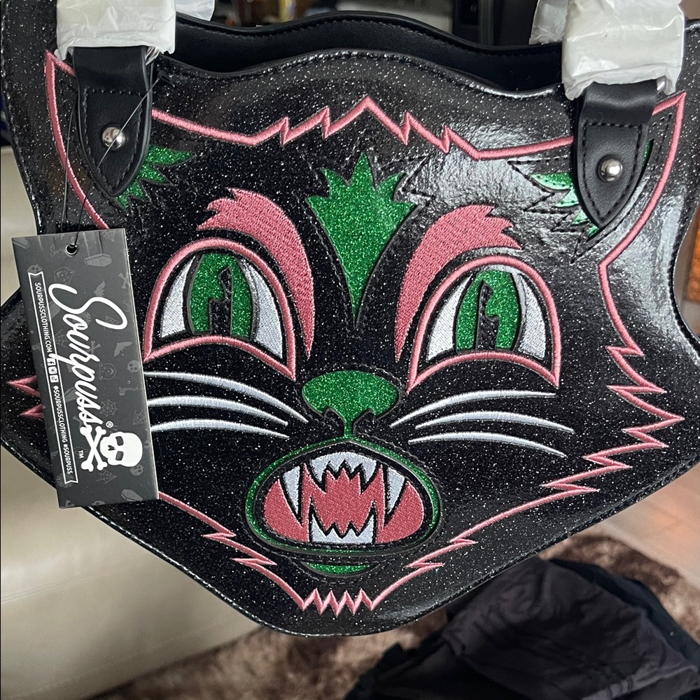 Sourpuss Glitter Cat Purse - Picture 6 of 6